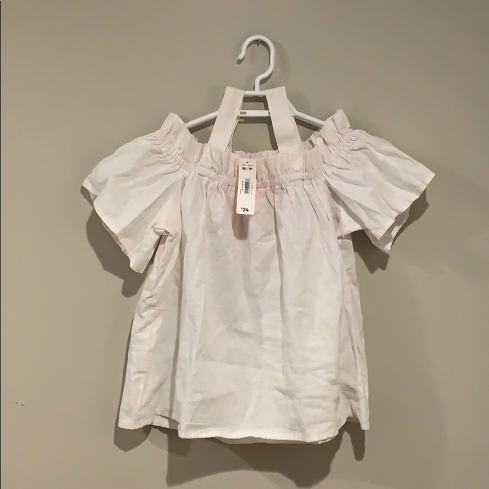 🆕 Joe Fresh Linen Cold Shoulder Top - Women’s Size XS - Picture 2 of 4